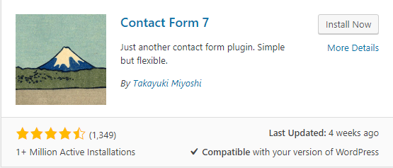 Adding the Contact Form 7 extension